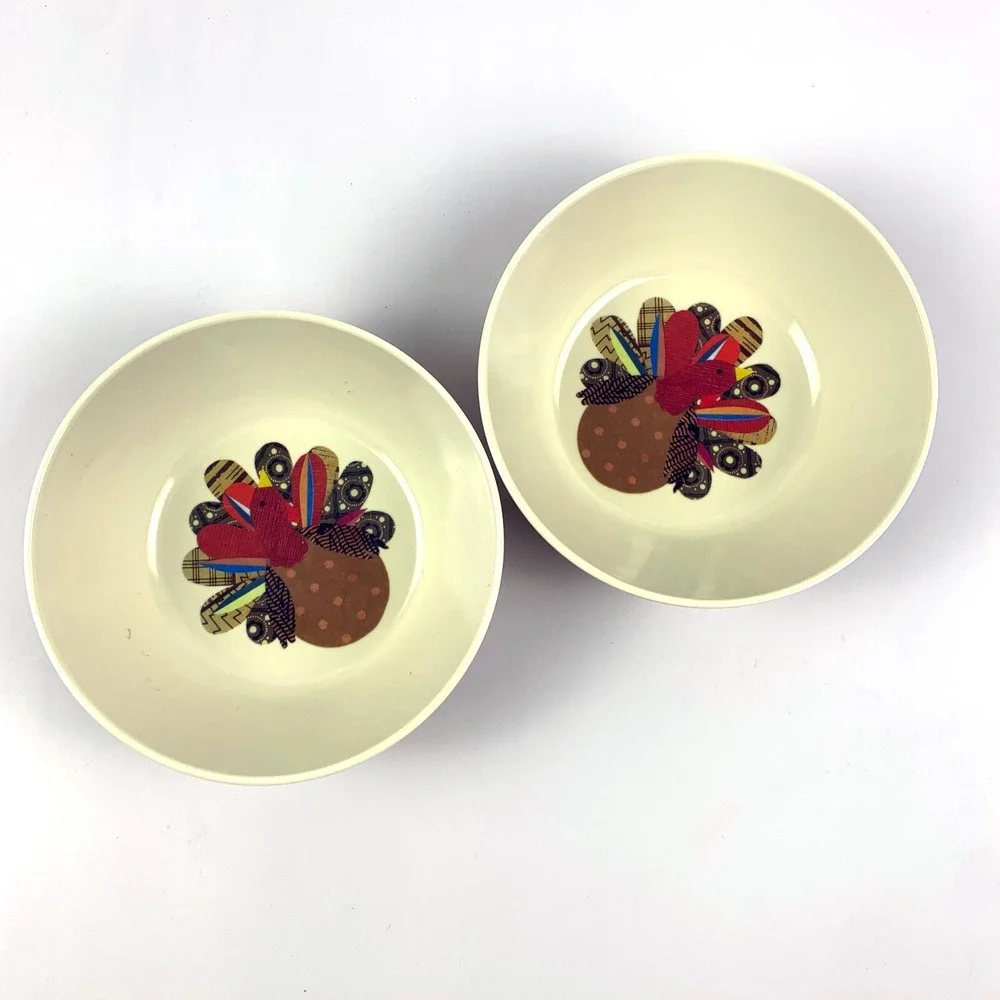 Pottery Barn Kids Im Thankful For My Friends‎ Thanksgiving Set of 2 Cups Turkey - Picture 8 of 16